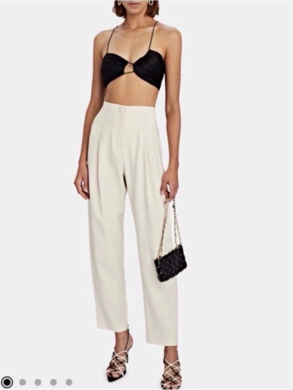 The Sei pleat trouser in ivory